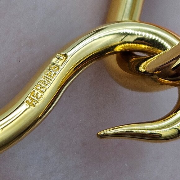Hermès Brown Leather Hook Bracelet - Picture 2 of 15